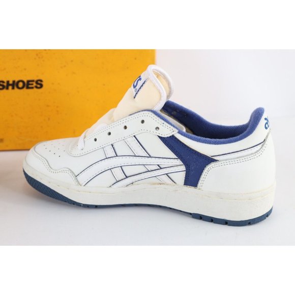NOS Vintage 90s Asics Mens 6.5 Spell Out Outrage Lo Sneakers Shoes White Blue main image 11